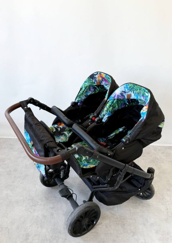 Dětský kočárek pro dvojčata DorJan Twin Quick 10 Grey/Black – NOVÝ - Image 3
