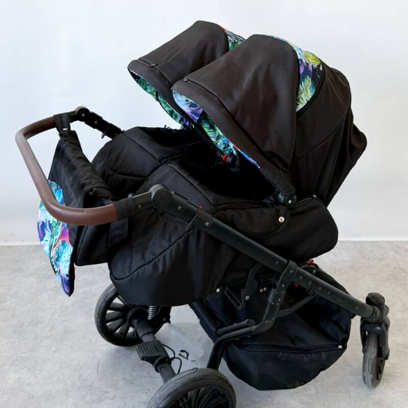 Dětský kočárek pro dvojčata DorJan Twin Quick 10 Grey/Black – NOVÝ