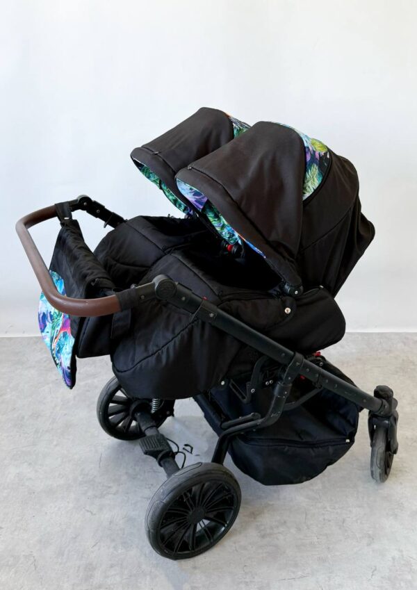 Dětský kočárek pro dvojčata DorJan Twin Quick 10 Grey/Black – NOVÝ