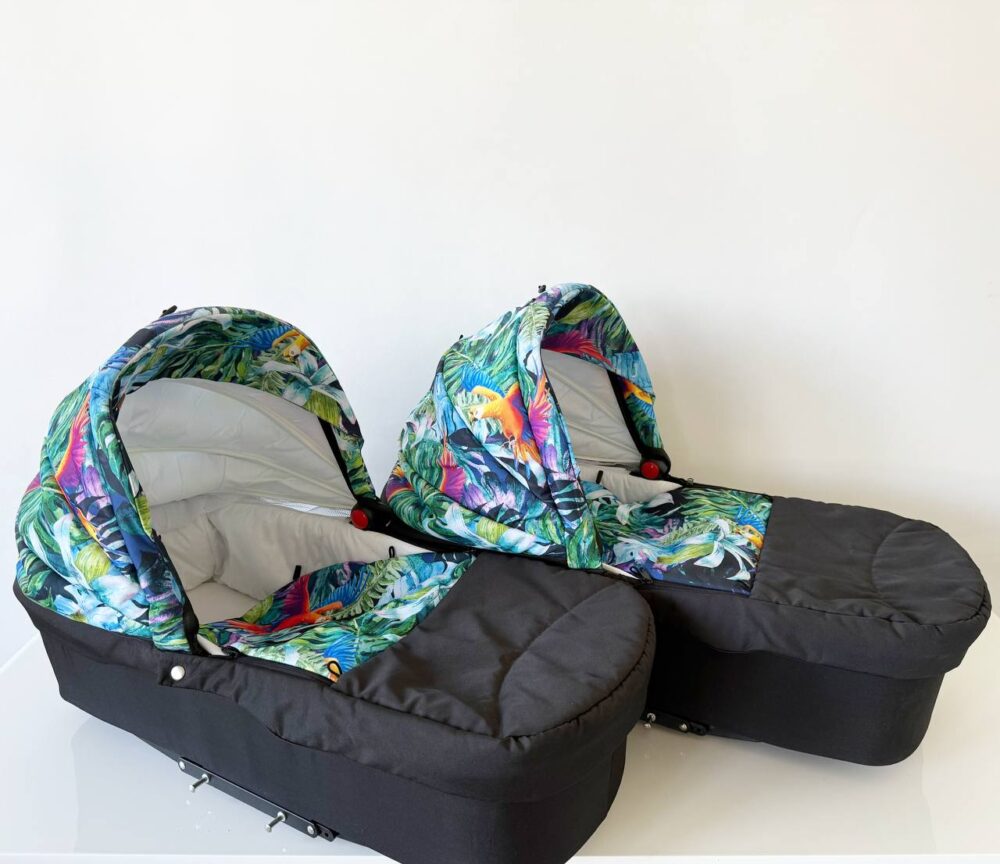Dětský kočárek pro dvojčata DorJan Twin Quick 10 Grey/Black – NOVÝ - Obrázek 6